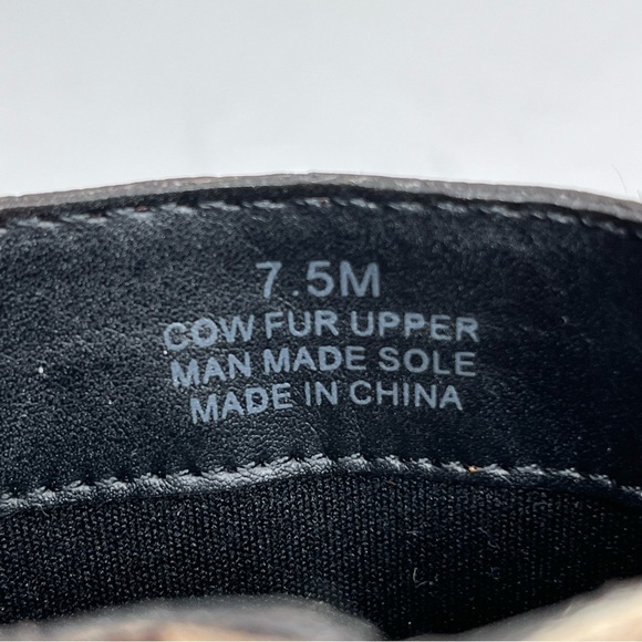 Rebecca Minkoff Jaden Leopard Print Cow Fur Buckle Boots Sz 7.5 Mobwife Boho - Picture 6 of 10